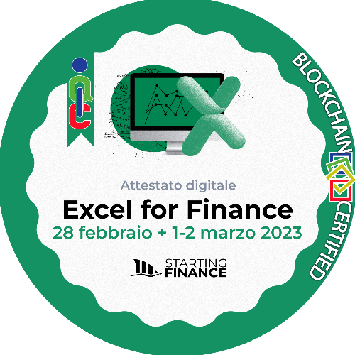 Masterclass Excel for Finance | Starter | Streaming | 28 febbraio + 1-2 marzo 2023
